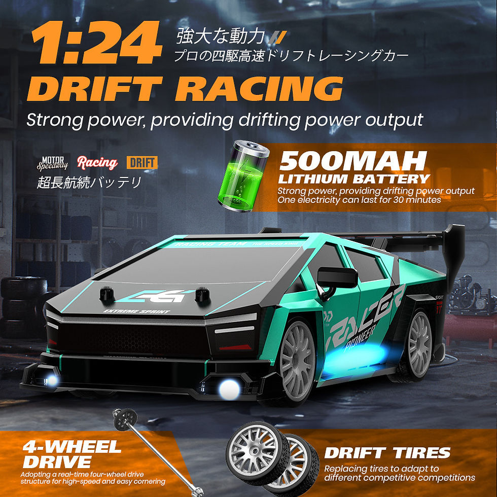 Thumbnail: GTR Mustang AE86 1:24 Speed Children's Toy Car 2.4G Model Drift Remote Control C