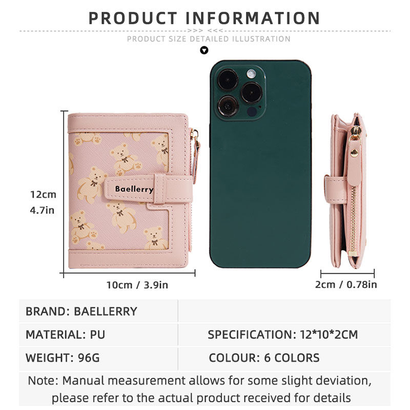 Thumbnail: Baellerry New Short Women Wallets High Quality Credit Card Holder Female Purses 