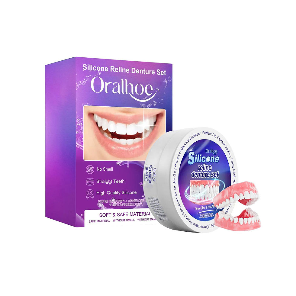 Thumbnail: Silicone Denture Set Fit Temporary Orthodontic Teeth Dentures Fake Tooth Oral Hy