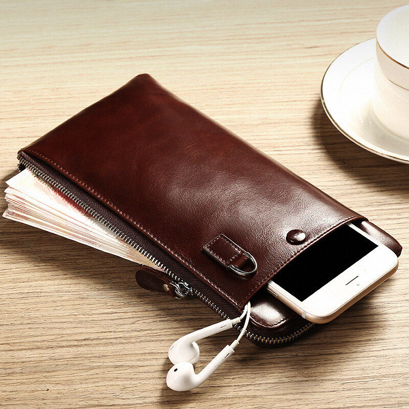 Thumbnail: New Mens Wallets Classic Long Style Card Holder Male Purse High Quality Zipper L