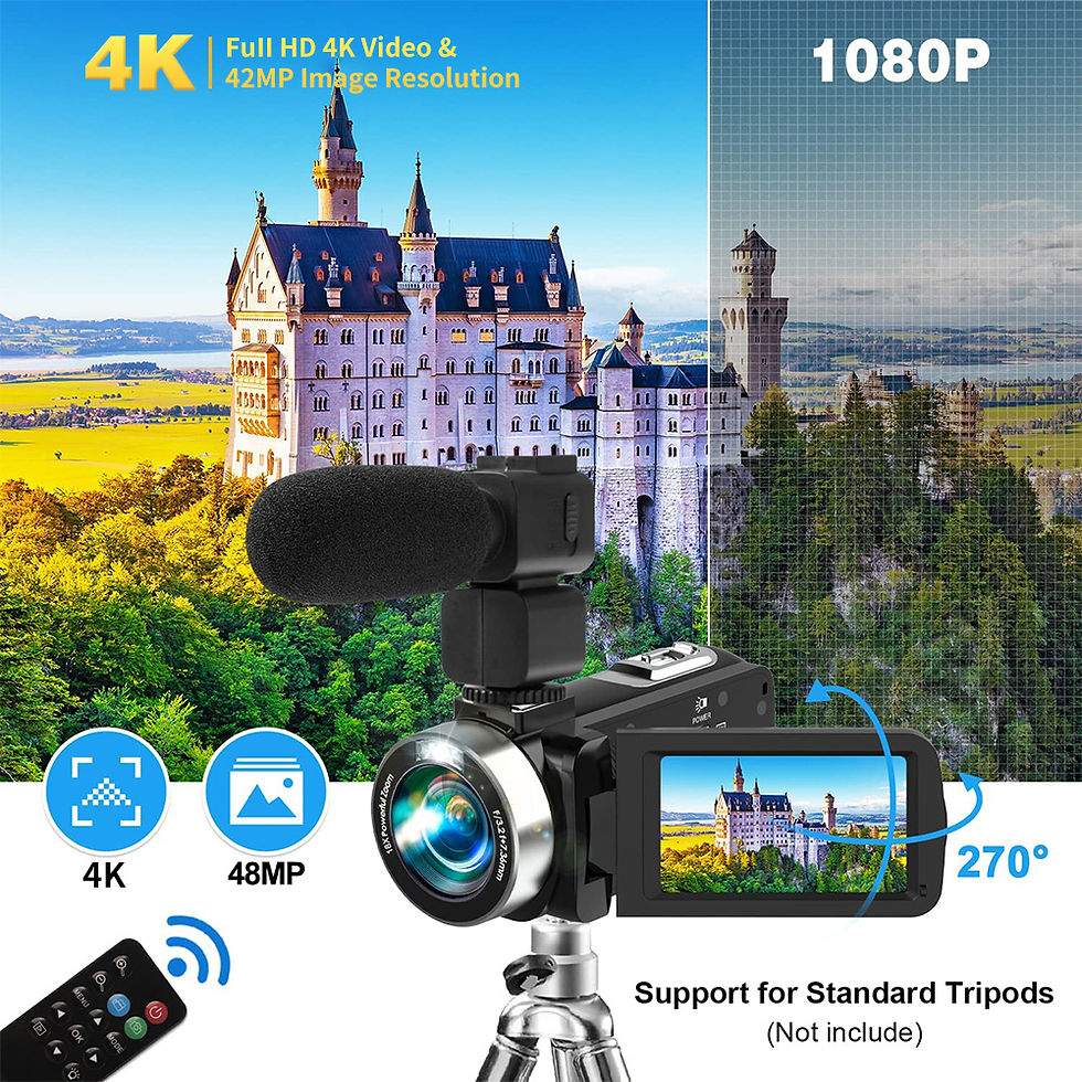 Thumbnail: 4K Digital Video 18X Digital Zoom 42MP 2 in1 Photo Video Camcorder 3.0 inch Rota