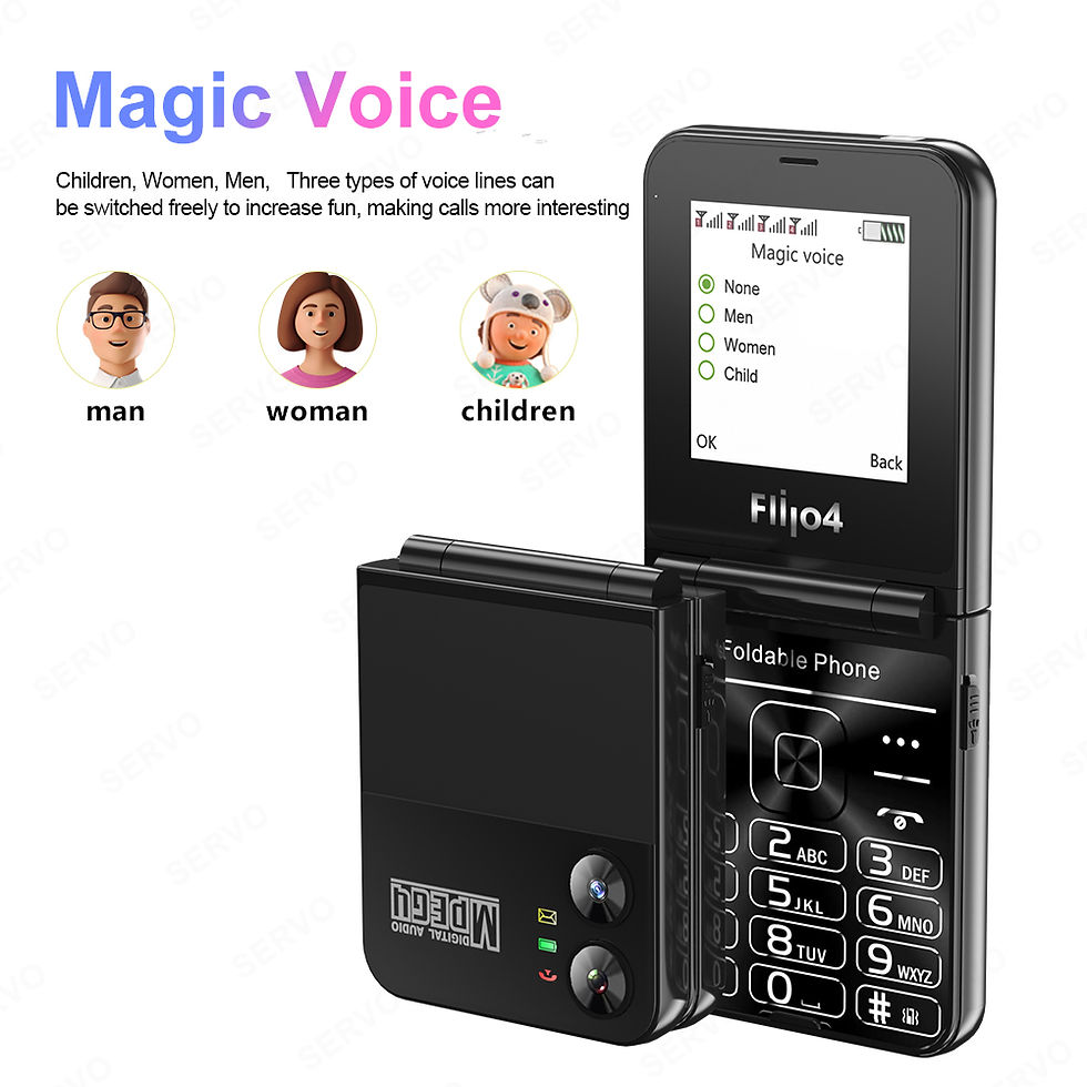 Thumbnail: Mobile Phone SERVO 4 SIM Fashionable Flip Cellular Phone Speed Dial Flashlight 