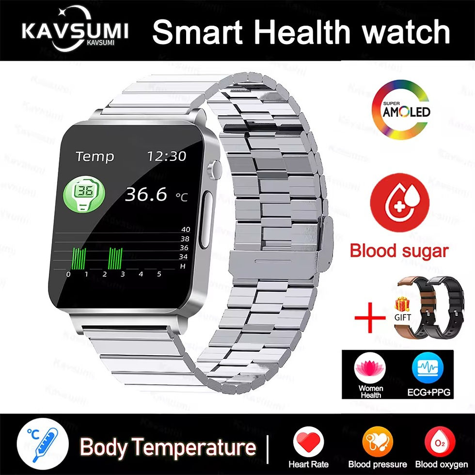 Thumbnail: Smart Watch Blood Sugar  Men ECG+PPG Heart Rate Body Temperature Monitor Women 