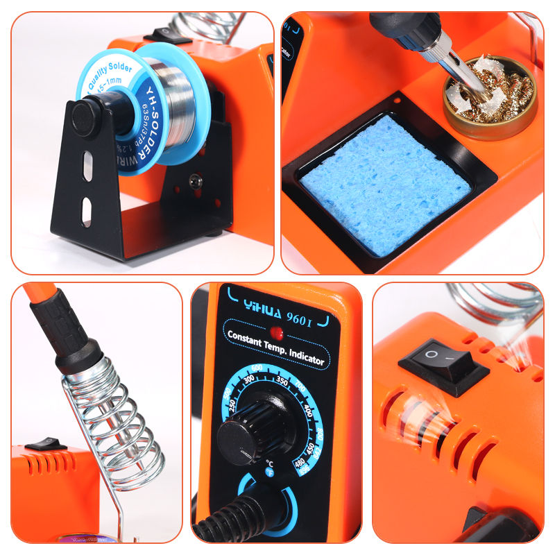 Thumbnail: YIHUA 926LED-III Digital Electric Soldering Iron Kit with Helping Hands 960I Adj