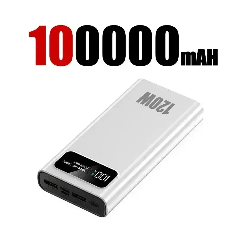 Thumbnail: 200000mah Power Bank 120W Fast Charging Large Capacity Power Bank LED Digital 