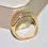 Thumbnail: Real 18k Gold Rings for Women Luxury Full Diamond Fine Jewelry Wedding 