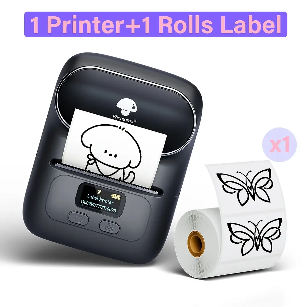 Thumbnail: Phomemo M110 Thermal Wireless Label Printer Portable Bluetooth Sticker Mini Prin
