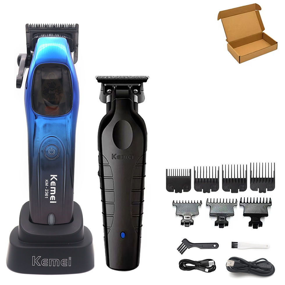 Thumbnail: Kemei 2361 2299 Professional Hair Clipper Kit Barber Hair Trimmer Beard Recharge