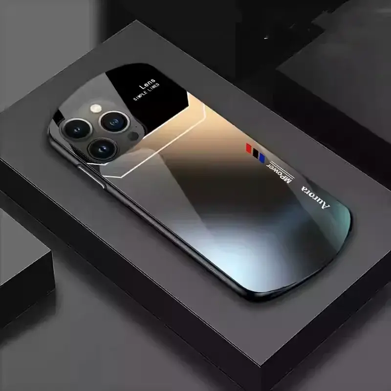 Thumbnail: Personalized 13 ProMax Plus Protective Case BMW Gradient Glass Phone Case Suitab