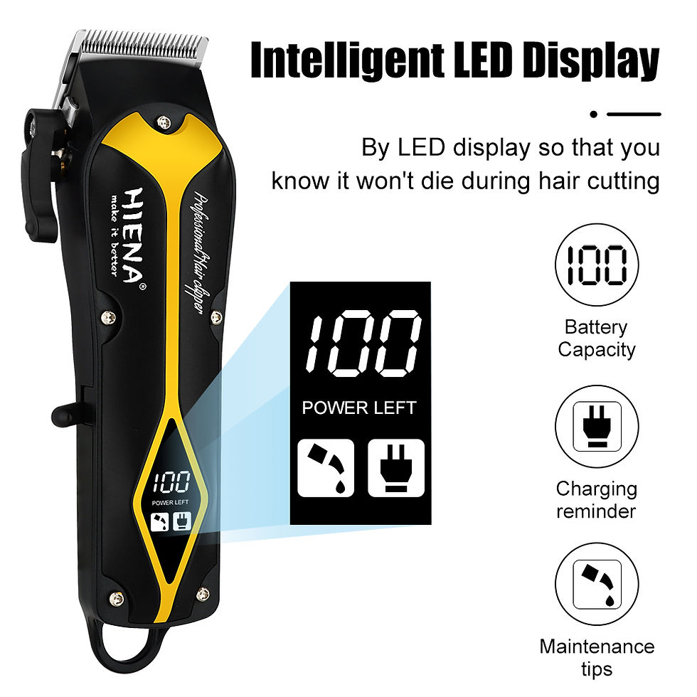 Thumbnail: hiena Electric Hair Clipper Hair Cut Maching Wireless Trimmer men Professional C