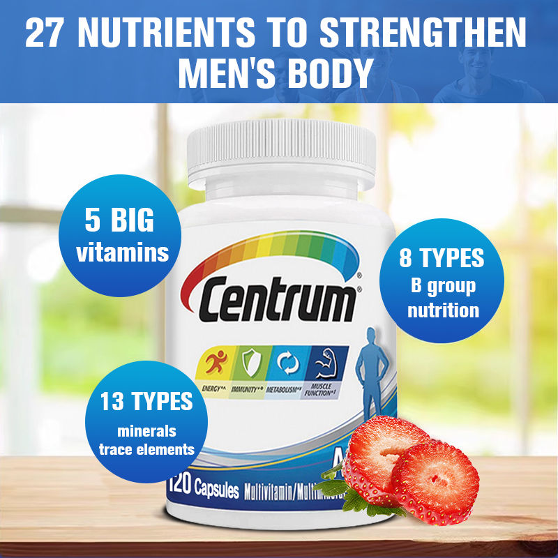 Thumbnail: Centrum Multivitamin for Men and Mineral Supplements, Energy Support, Muscle Mas