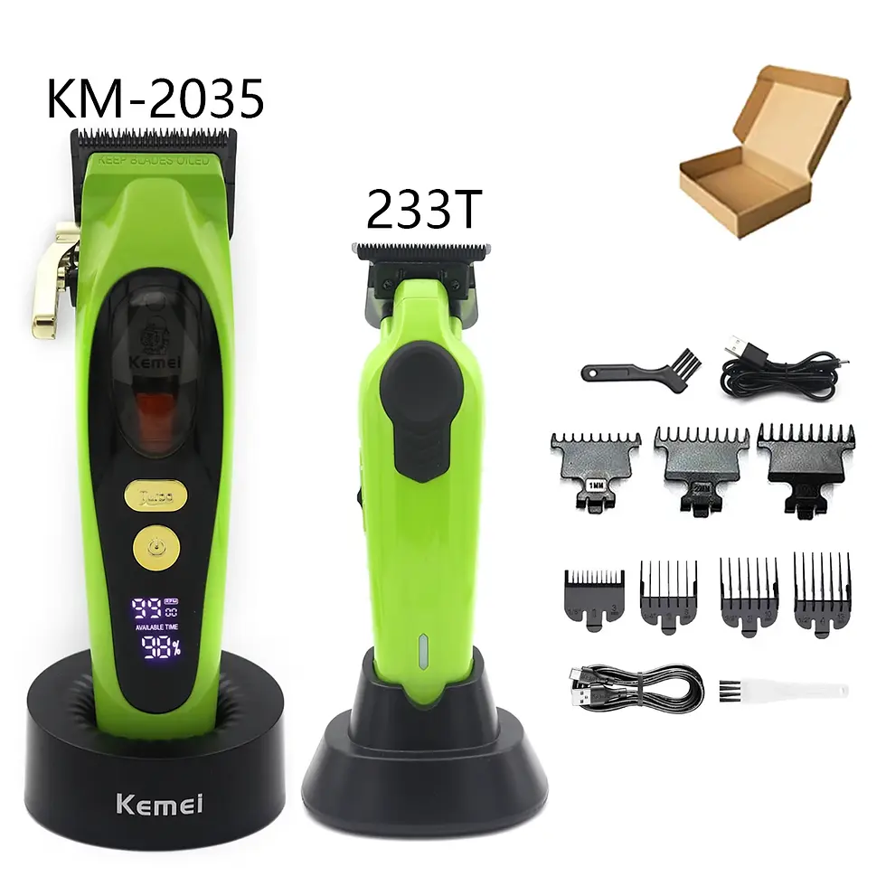 Thumbnail: Hair Clipper Barber Kit Professional Beard Hair Trimmer For Men Magnetic Motor M