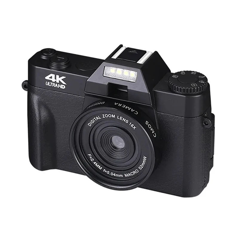 Thumbnail: 4K HD Digital Camera WIFI Web Cam Vintage Vlog Video Recorder YouTube 48MP Camco
