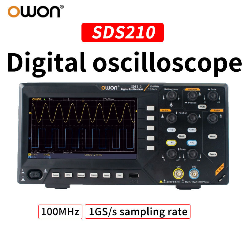 Thumbnail: Owon Digital Oscilloscope SDS200 2-channels 100Mhz 150Mhz 200Mhz 1GS/s FFT+ 25MH