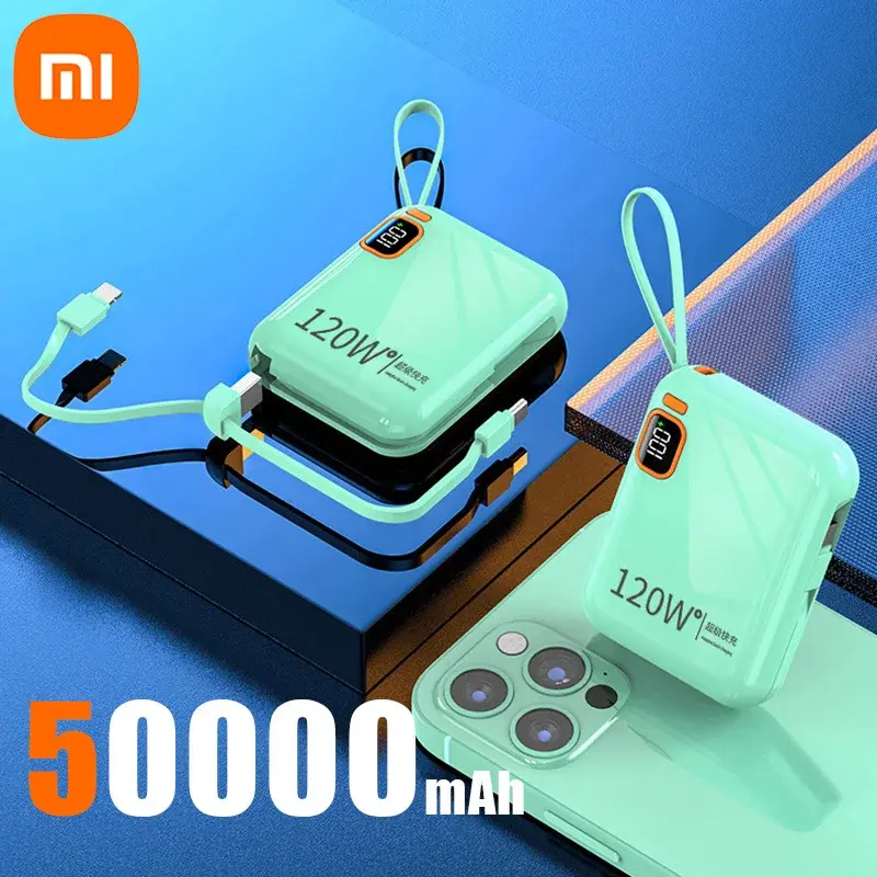 Thumbnail: New 50000mAh 120W Portable Power Bank High Capacity Cable Two-Way Fast Charging 