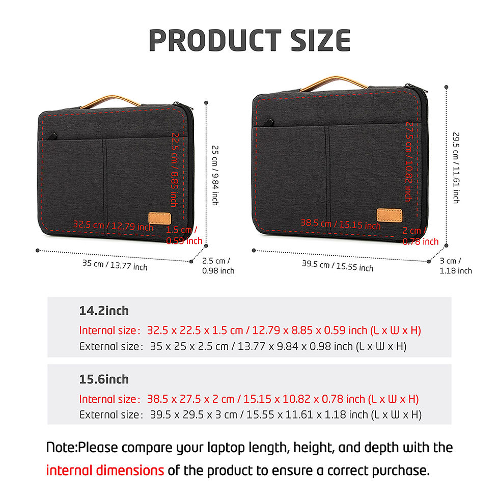 Thumbnail: Laptop Sleeve bag 14 15.6 Inch Notebook Pouch For Macbook HP Dell Acer Shockproo