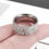 Thumbnail: Hip Hop Iced Out Cz Bling Ring  Stainless Steel Wedding Engagement