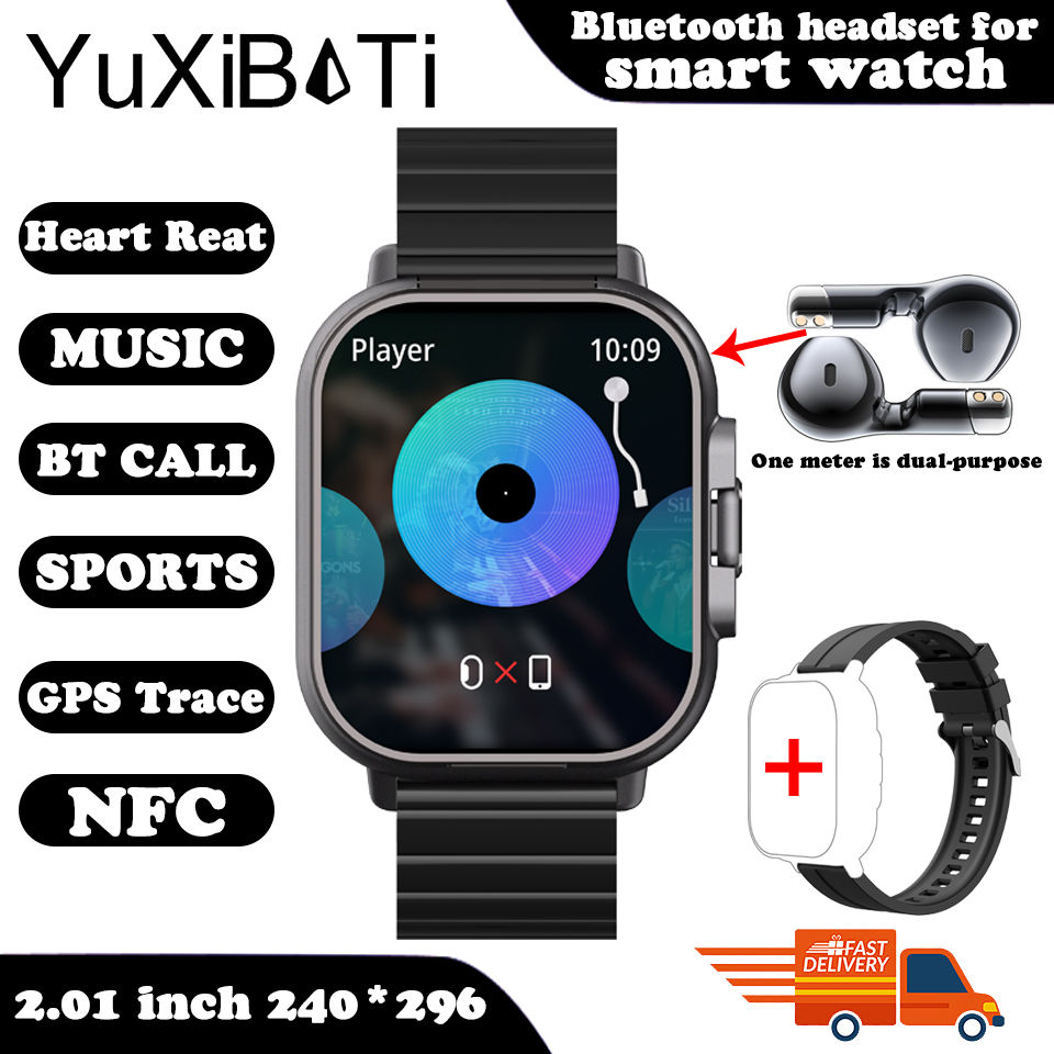 Thumbnail:  Smart Watch 2 in 1 With Earphone Smartwatch Bluetooth Call Men Watch GPS Track 