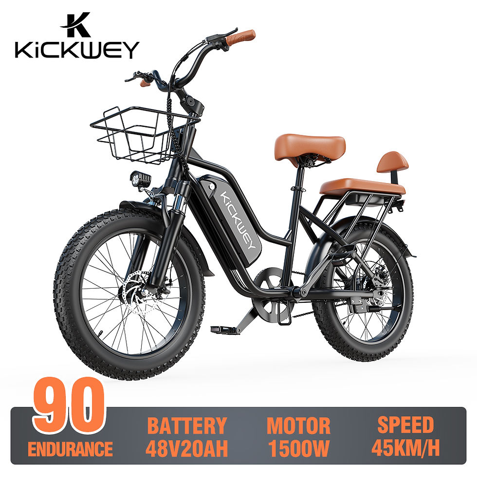 Thumbnail: Electric Bike for Adults，20'' 1500W Peak Ebike, Up to 50 Miles 32MPH Electric 