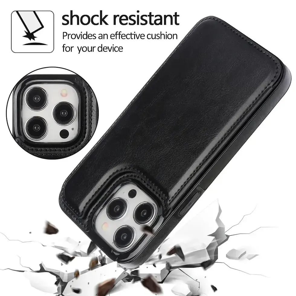 Thumbnail: Wallet Flip Phone Case For iPhone 16 15 Pro Max 14 11 13 12 Mini XR 7 8 Plus SE 
