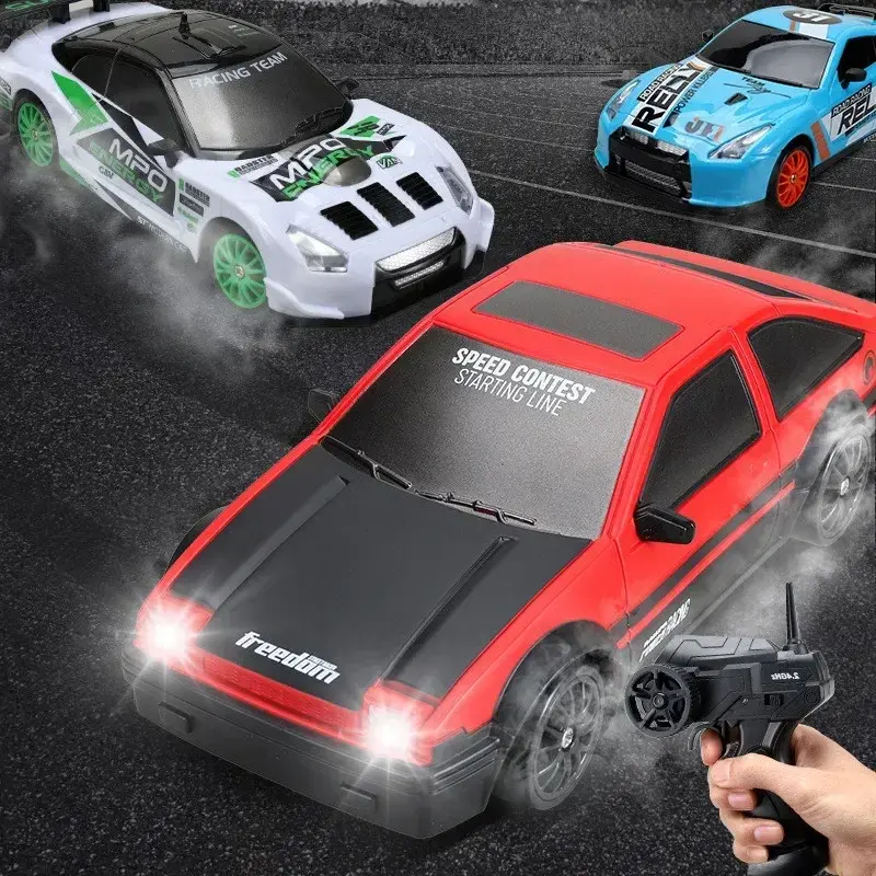 Thumbnail: 2.4G High speed Drift Rc Car 4WD Toy Remote Control AE86 Model GTR Vehicle Car R