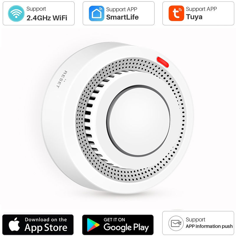 Thumbnail: Tuya Smart WIFI/Zigbee Smoke Detector Smart Home Fire Alarm Progressive Sound Ph