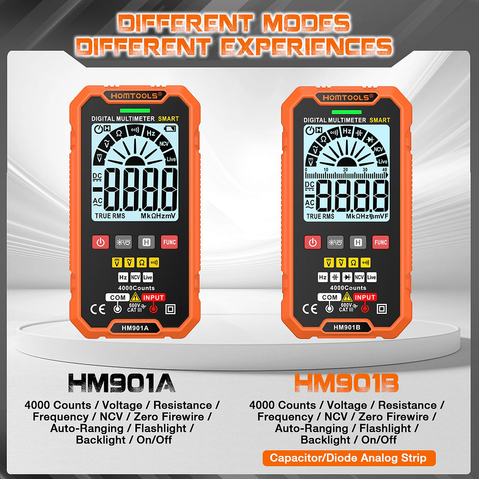 Thumbnail: HOMTOOLS HM901 Smart Multimeter Digital AC DC 4000 Counts Voltage Meter True RMS