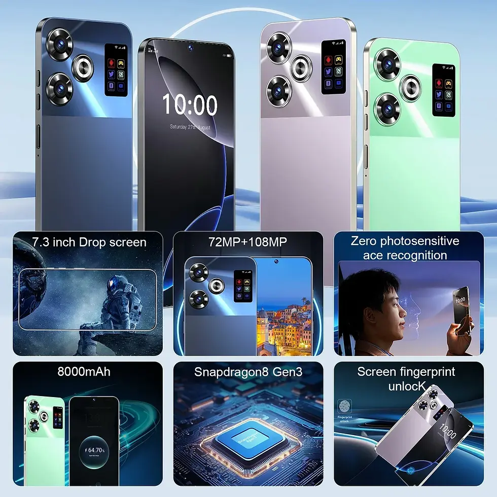 Thumbnail: Smartphone  M6 RRO Original 7.3inch Global Version 16G+1TB  NFC