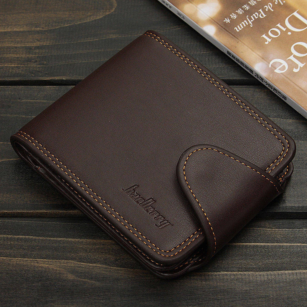 Thumbnail: Men Leather Wallet Credit Card Holder Purse Bifold Money Clip Pockets Coin Bag