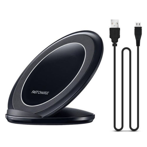 Thumbnail: Qi Wireless Fast Charger Charging Stand Dock Pad For Samsung Galaxy S7 / S8 Plus