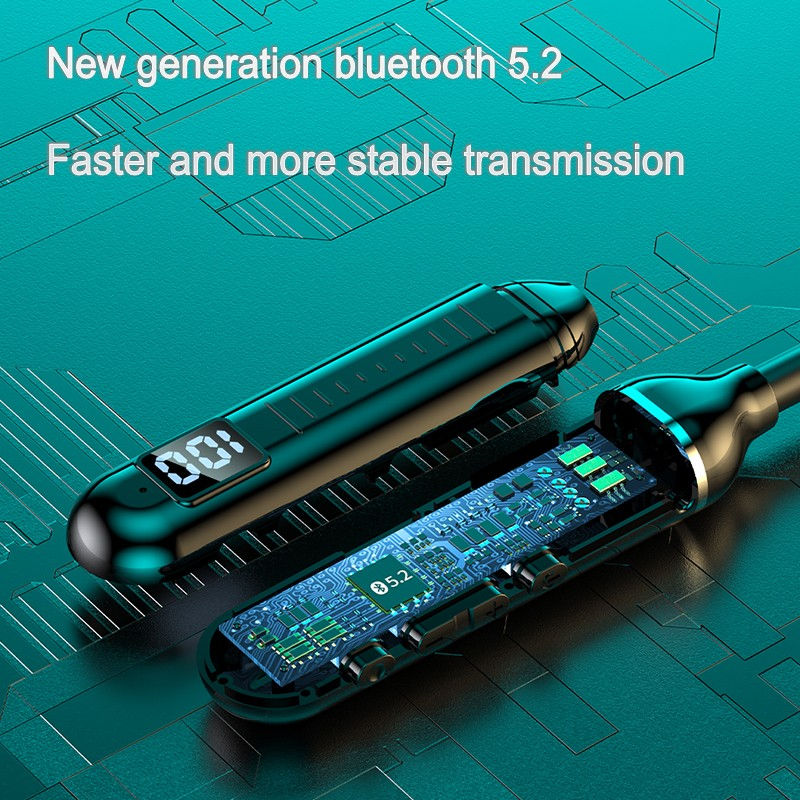Thumbnail: 25H battery Life Wireless Bluetooth Headphones Magnetic Hifi Stereo Neckband Ear