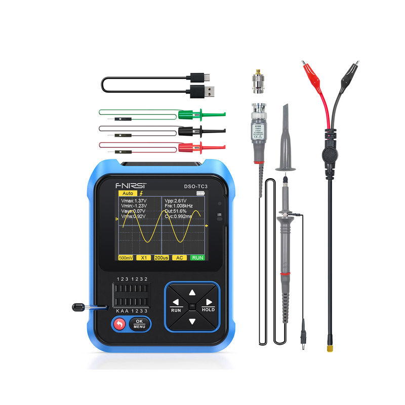 Thumbnail: FNIRSI DSO-TC3 Portable Digital Oscilloscope Transistor Tester Diode Voltage LCR