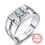 Thumbnail: Solitaire male ring 925 Sterling silver 0.5ct AAAAA cz stone Engagement Wedding 