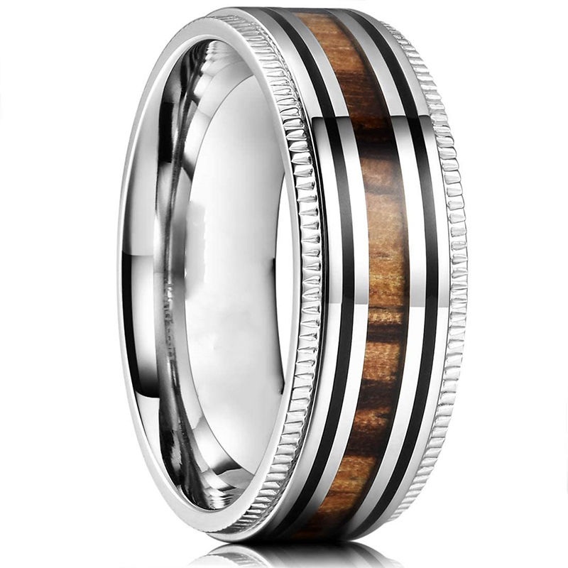 Thumbnail: Punk Classical Chain Stainless Steel Rings for Men Accessories Statement Jewelry