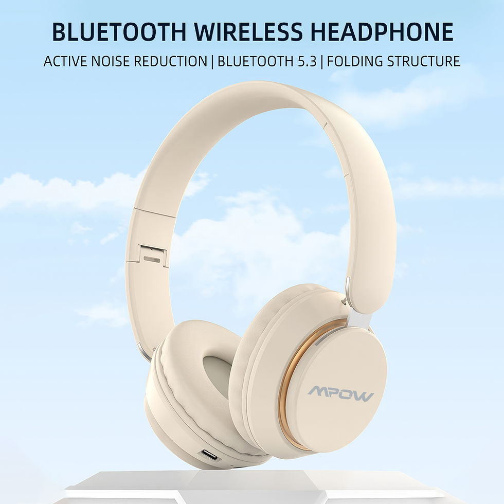 Thumbnail: Mpow J2 ANC Wireless Bluetooth Headphones Upgraded Active Noise Reduction 