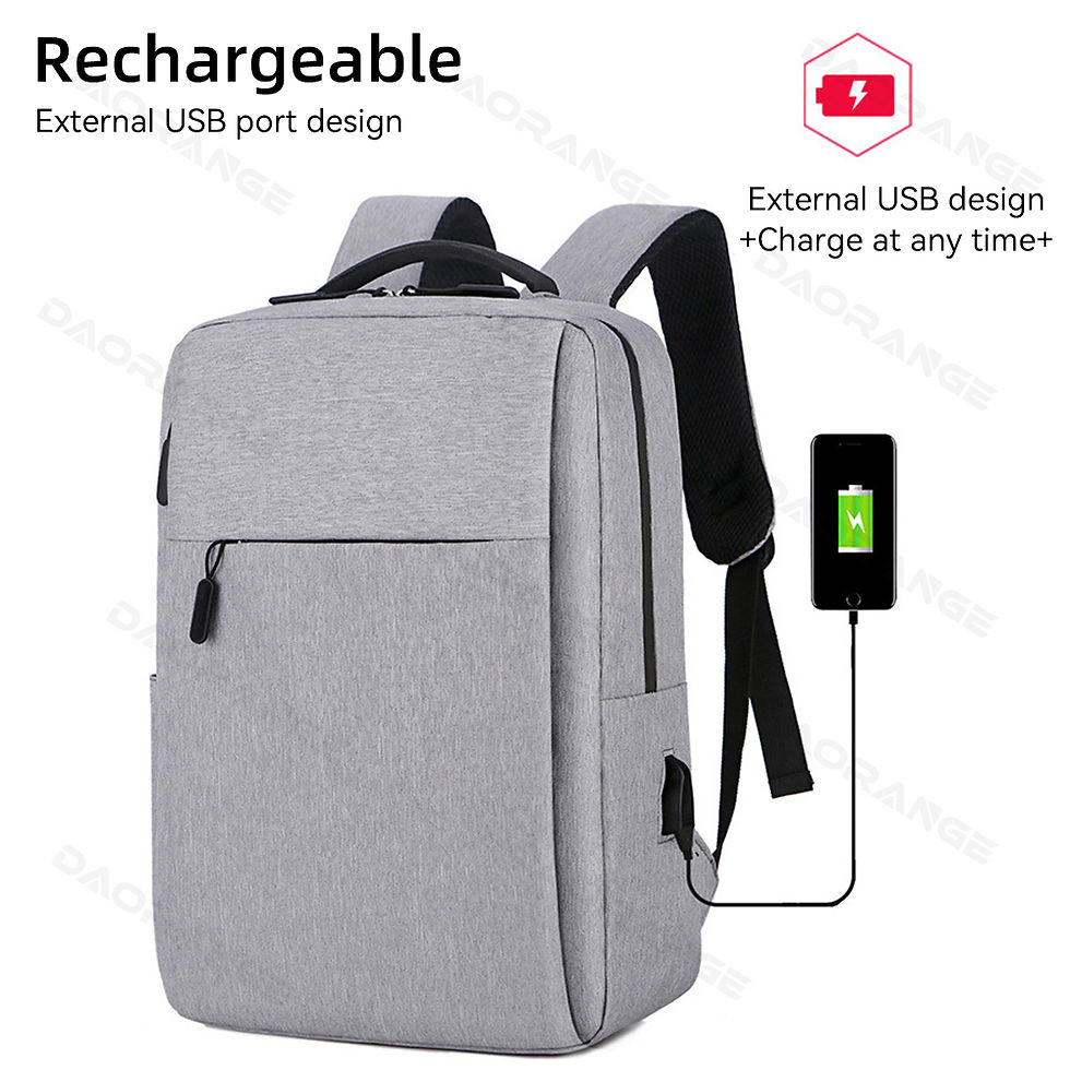 Thumbnail: Laptop Bag USB Backpack for Macbook Air Pro Lenovo Asus HP Dell Large Capacity T