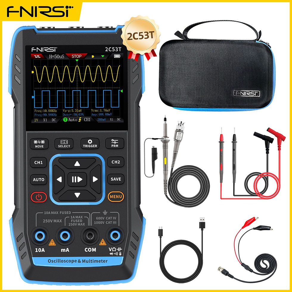 Thumbnail: FNIRSI 2C53T  Upgrade 3in1 Oscilloscope Multimeter Signal Generator 50MHz Bandwi
