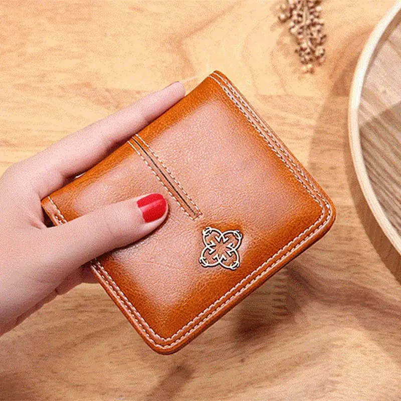 Thumbnail: PU Leather Women's Wallets	Short Handbags Zipper Coin Wallet Credit Card Holder 