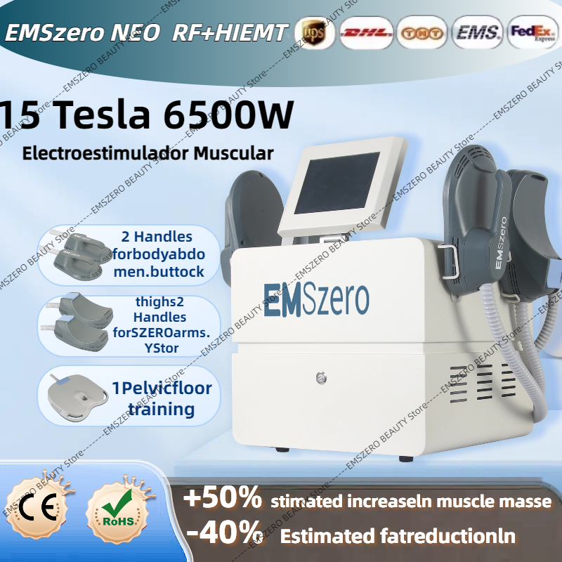 EMSzero Sculpt Machine 15Tesla 6500w EMS RF Fat Slimming Burning Muscle Stimula