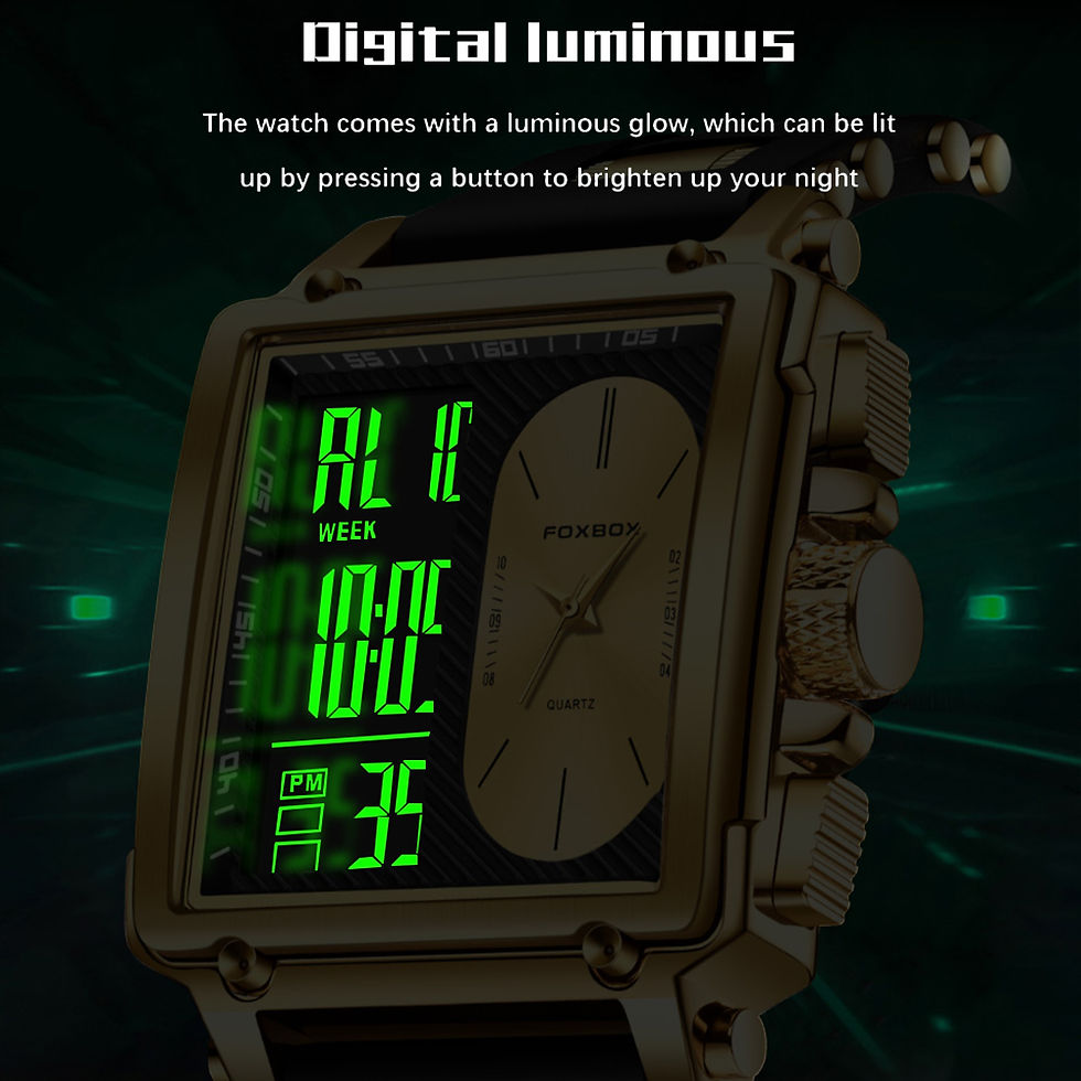 Thumbnail: LIGE Fashion Square Digital Watch Men Casual Sports Waterproof Men's Quartz 