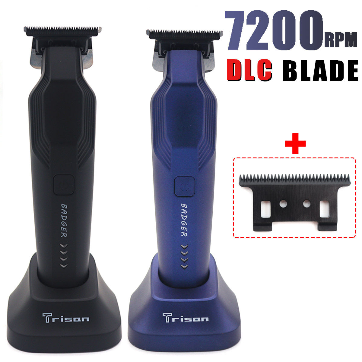 Hair Trimmer for Men Graphite DLC T-Blade with Base Charger Low Noise Cordless U