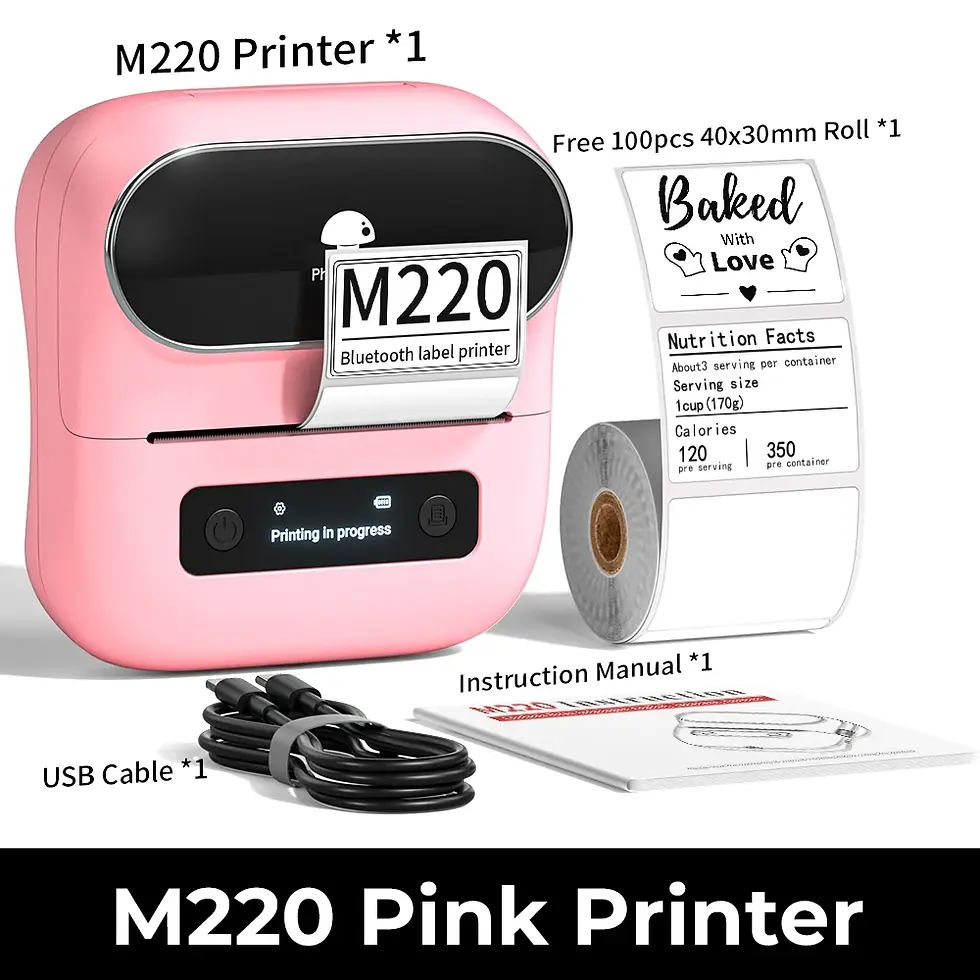 Thumbnail: Phomemo M220 Label Printer 75mm Thermal Label Maker for Barcode Address Labeling