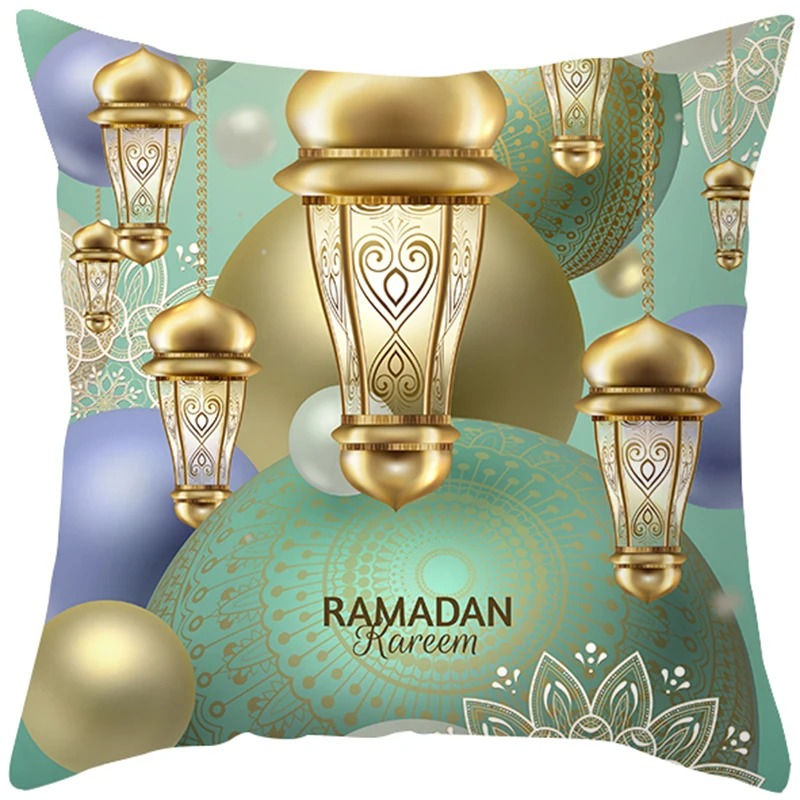 Thumbnail: EID Mubarak Decor Cushion Cover Aid Ramadan Decorations 2024 Islamic Muslim Deco