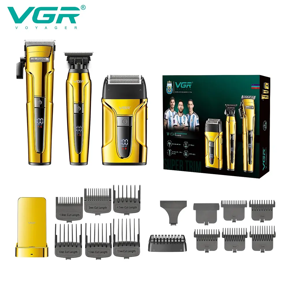 Thumbnail: VGR Hair Trimmer Electric Face Shaver Professional Barber Clippers Cordless Shav