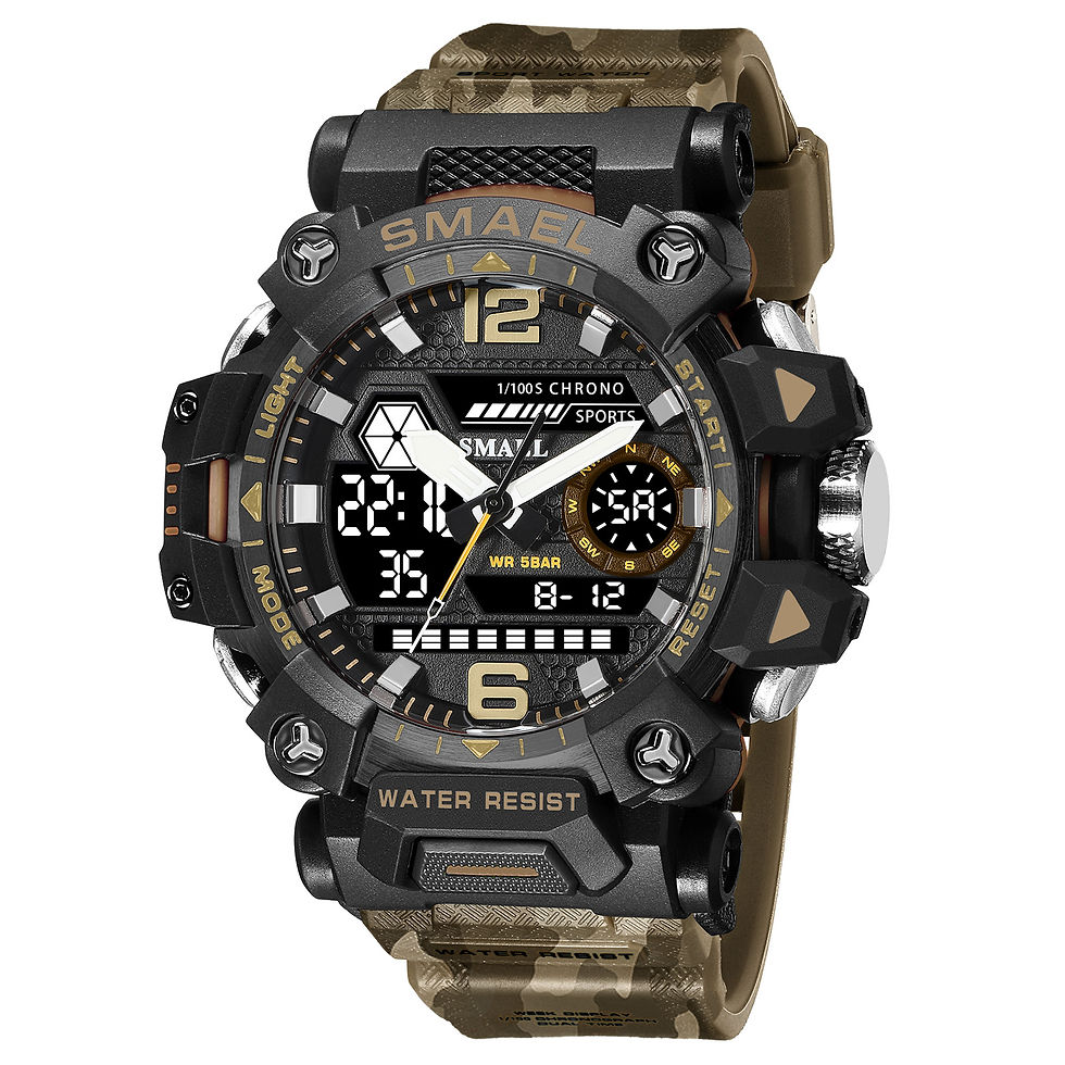 Thumbnail: SMAEL New Watches 50m Waterproof Sports Watch Digital 8072 Army Watch Digital Qu