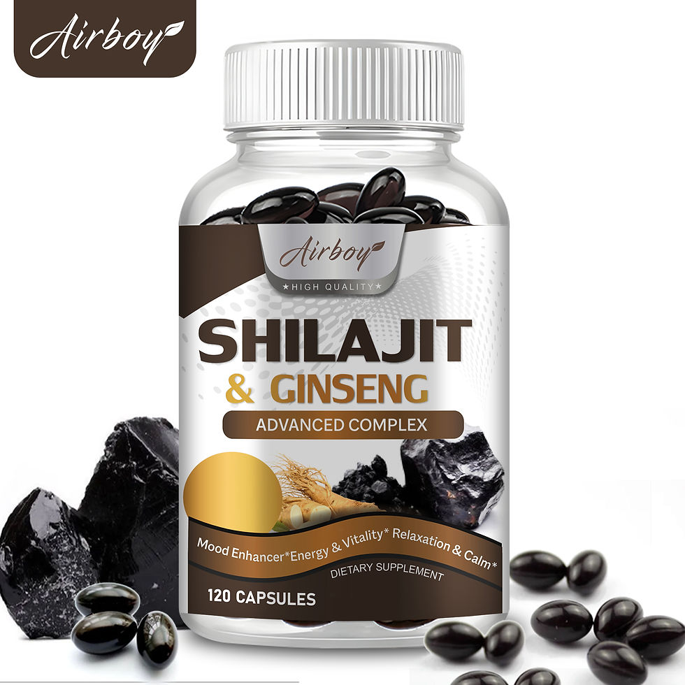 Thumbnail: Shilajit & Ginseng Supplement - Provides Energy and Endurance, Enhances Brain & 