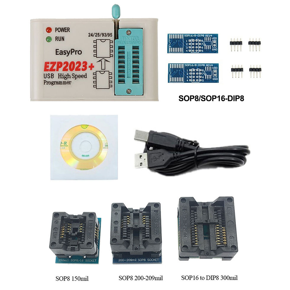 Thumbnail: EZP2023 High-Speed USB SPI Programmer+12 Adapters Support 24 25 26 93 95 EEPROM 