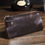 Thumbnail: Men Oil Wax Leather ID Credit Card Holder Wrist Clutch Coin Purse Wallet Pocket