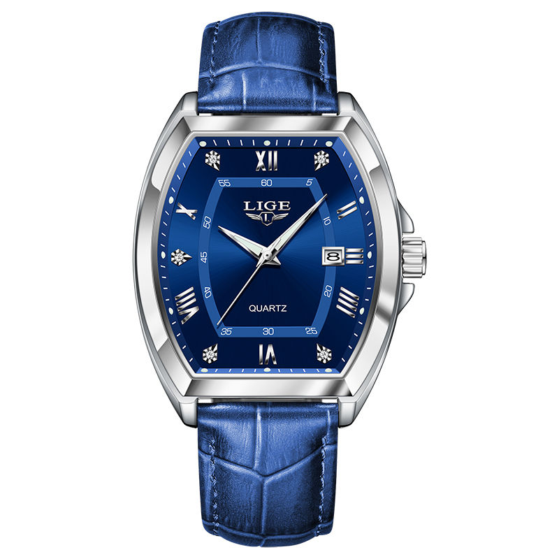 Thumbnail: LIGE Men's Watches Luxury Original Top Brand Quartz Watch for Men Leather