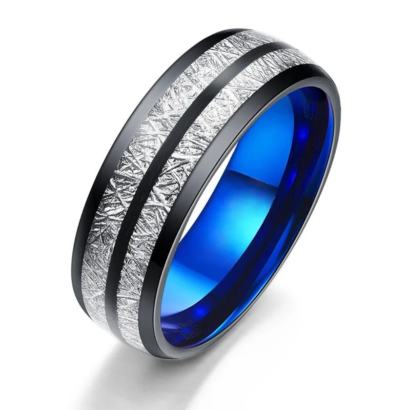 Thumbnail: Punk Classical Chain Stainless Steel Rings for Men Accessories Statement Jewelry